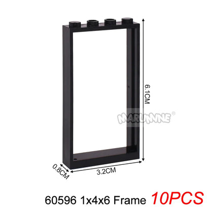 Marumine Window and Door Building Blocks | Compatible City House Parts Set