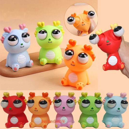 Squeeze-Activated Pop-Up Dragon Toy | Sensory Decompression Stress Relief