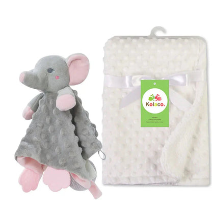 Personalized Newborn Baby Blanket with Name & Custom Stroller Gift Set