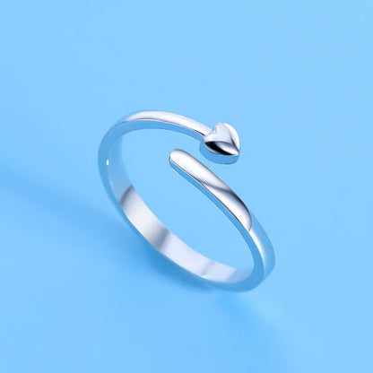 925 Sterling Silver Zircon Adjustable Ring | Women's Cocktail Jewelry