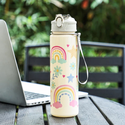 Little Dinosaur Straw Cup | 800ml Large Capacity Water Bottle for Students and Girls