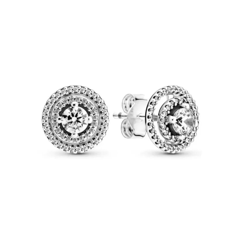 925 Sterling Silver Snowflake Heart Earrings | Fine Stud Earrings for Women