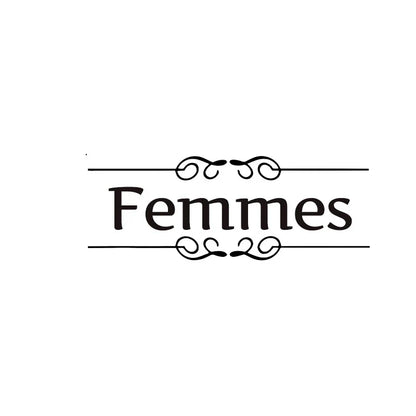 French Bathroom Toilet Sign Vinyl Sticker Decal | WC Entrance Sign Door Decal for France Home