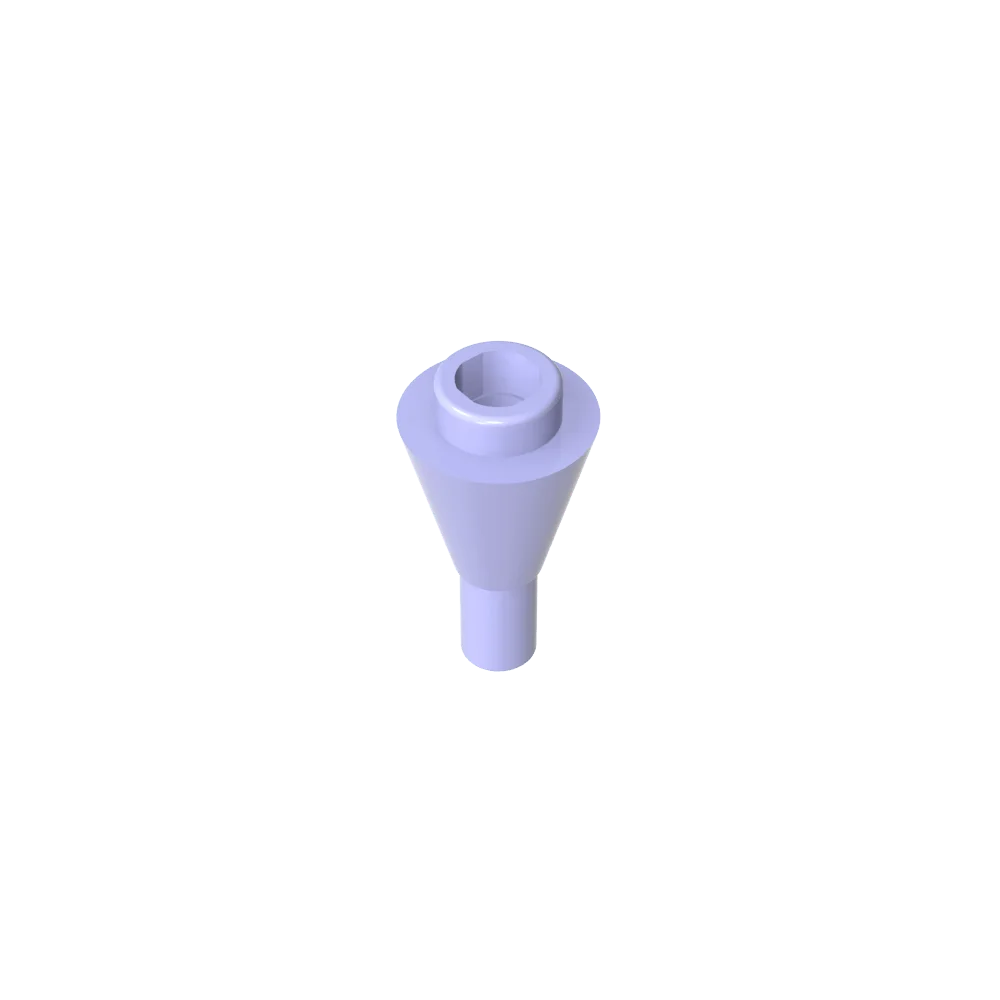 Gobricks GDS-1138 Cone 1 x 1 Inverted with Bar | Building Block for DIY Creations
