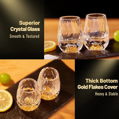 15ML Crystal Wine Glass Set, Luxurious and Lovely Drinkware Is BPA Free, Perfect for Decoration Collection and Celebration