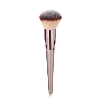Champagne Makeup Brush Set | Foundation & Powder Flat Head Cosmetic Brush