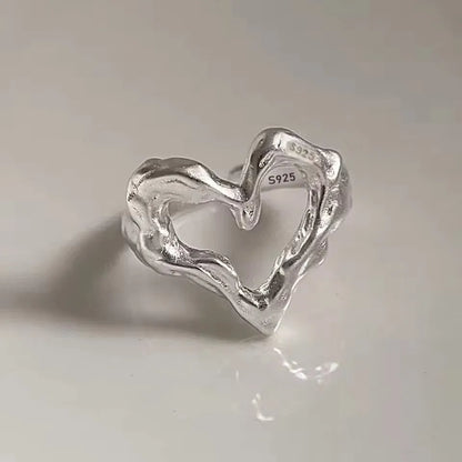 VENTFILLE 925 Sterling Silver Flower Ring | Hollow Out Retro Jewelry for Women