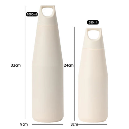 Steel Japanese Style Vacuum Thermos 580/1080ml | Double Wall Ice Cooler Sports Water Bottle