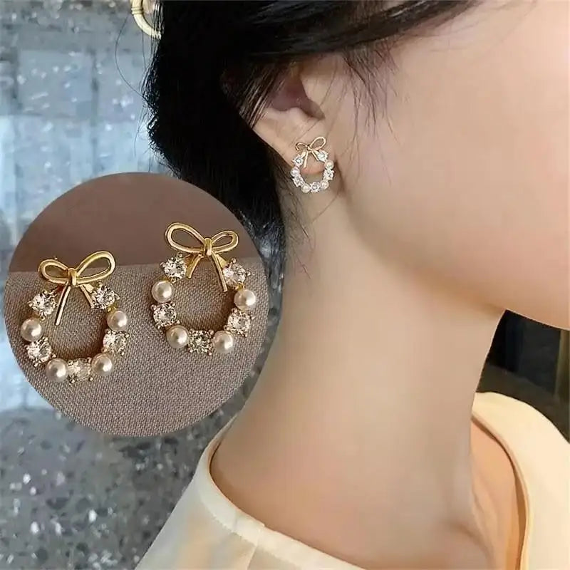 Korean Fashion Seven Star Zircon Earrings | Luxury Crystal Stars Stud Earrings