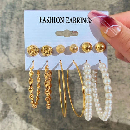 Gold Butterfly & Heart Dangle Earrings Set – Acrylic Drop Jewelry for Women