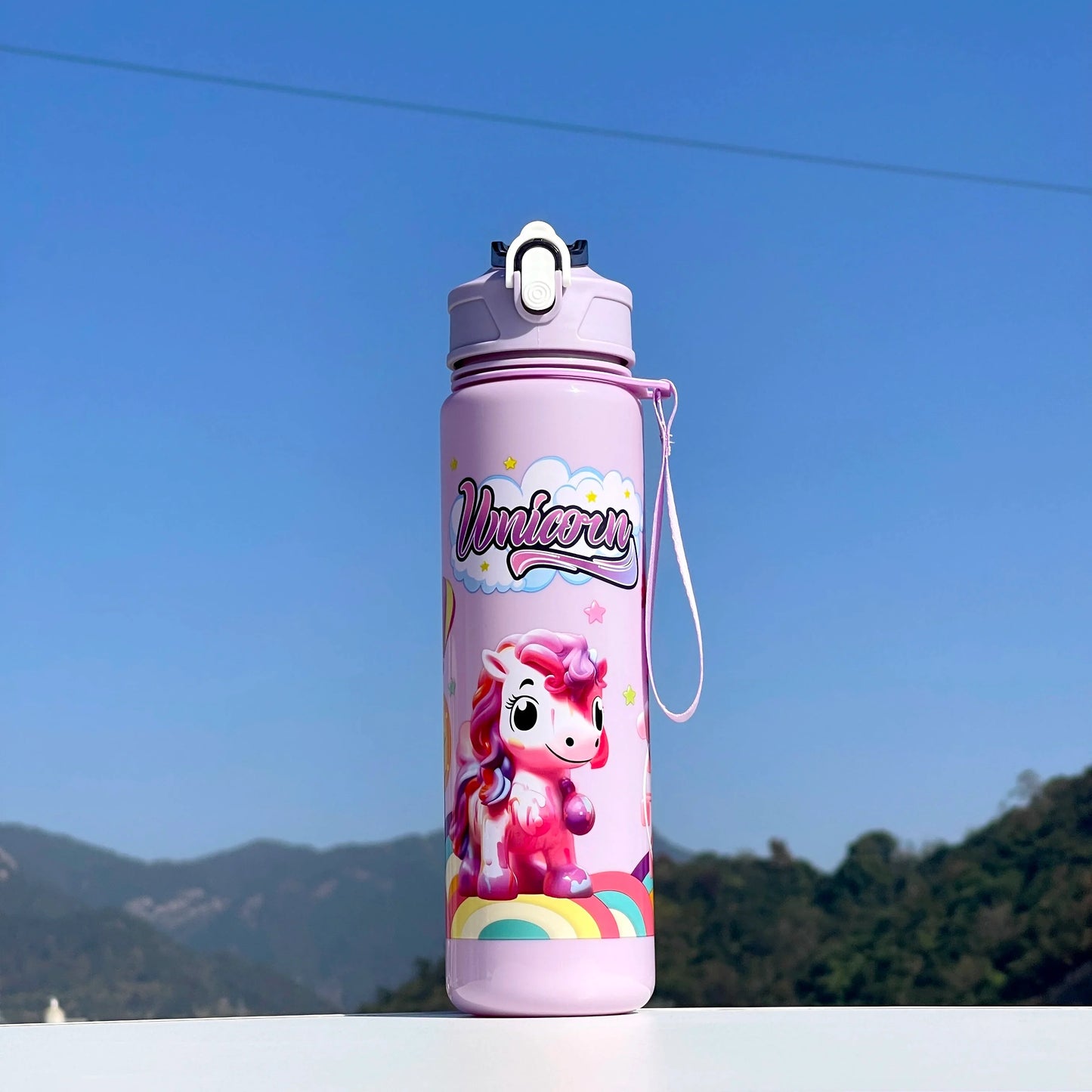 Unicorn Straw Cup | Cute, Portable, and Large Capacity Water Bottle