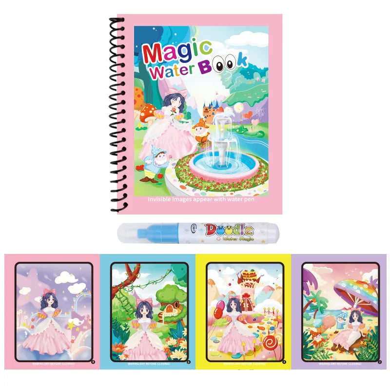 Reusable Water Drawing Book for Kids | Mess-Free Magic Coloring Pad