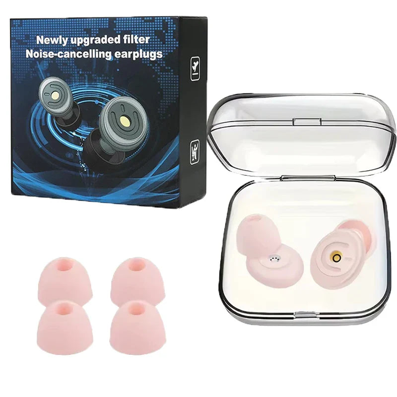 Reusable Silicone Ear Plugs for Noise Reduction | Sleep, Swimming & Travel Earplugs Set