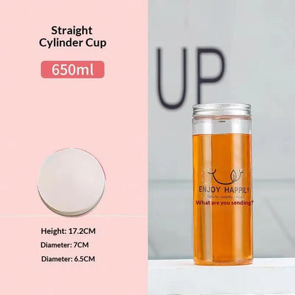 Plastic Disposable Square Bottle 500ML 650ML | Leakproof Juice, Milk Tea & Yogurt Container for Home and Commercial Use