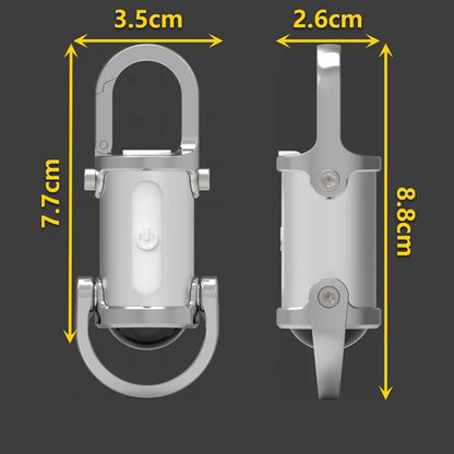 COB LED Flashlight Keychain | USB Rechargeable Waterproof Mini Flashlight