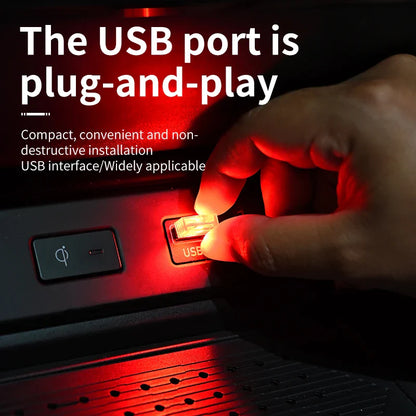 Car USB LED Atmosphere Light | Touch Control Car Interior Decoration Lamp