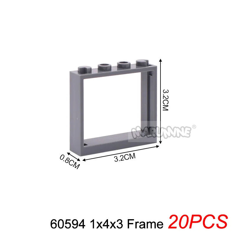 Marumine Window and Door Building Blocks | Compatible City House Parts Set