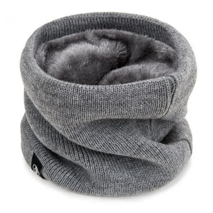 Knitted Neck Gaiter – Thick Fleece-Lined Winter Neck Warmer & Face Cover for Women & Men, Cold-Proof Sports Scarf for Running, Skating, Hiking