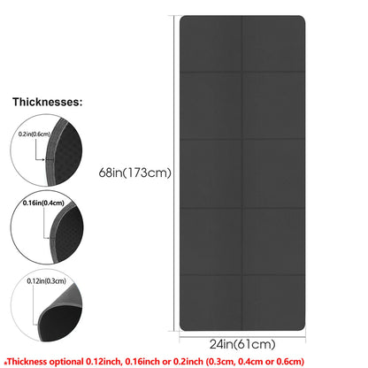Foldable Yoga Mat Eco Friendly EVA Folding Travel Fitness Exercise Mat 3mm/4mm/6mm Thicknesses for Yoga Pilates & Floor Workouts