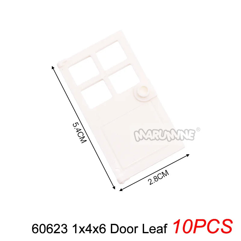 Marumine Window and Door Building Blocks | Compatible City House Parts Set