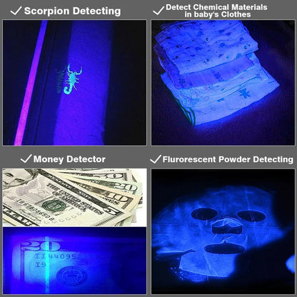 UV Flashlight 395nm Black Light Torch | Mini UV Light for Resin Curing and Pet Stain Detection