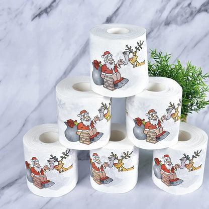 Christmas Santa Claus Bath Toilet Roll Paper Merry Christmas Decoration for Home 2025 Xmas Decor Navidad Natal New Year Gift