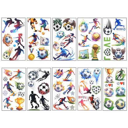 10pcs Soccer Temporary Tattoo Stickers | Kids Birthday Party Favors