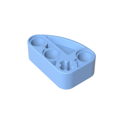 Gobricks GDS-2016 Technical Beam 2 x 3 L-Shape with Quarter Ellipse Thick | Building Blocks Toy Compatible with Lego 71708