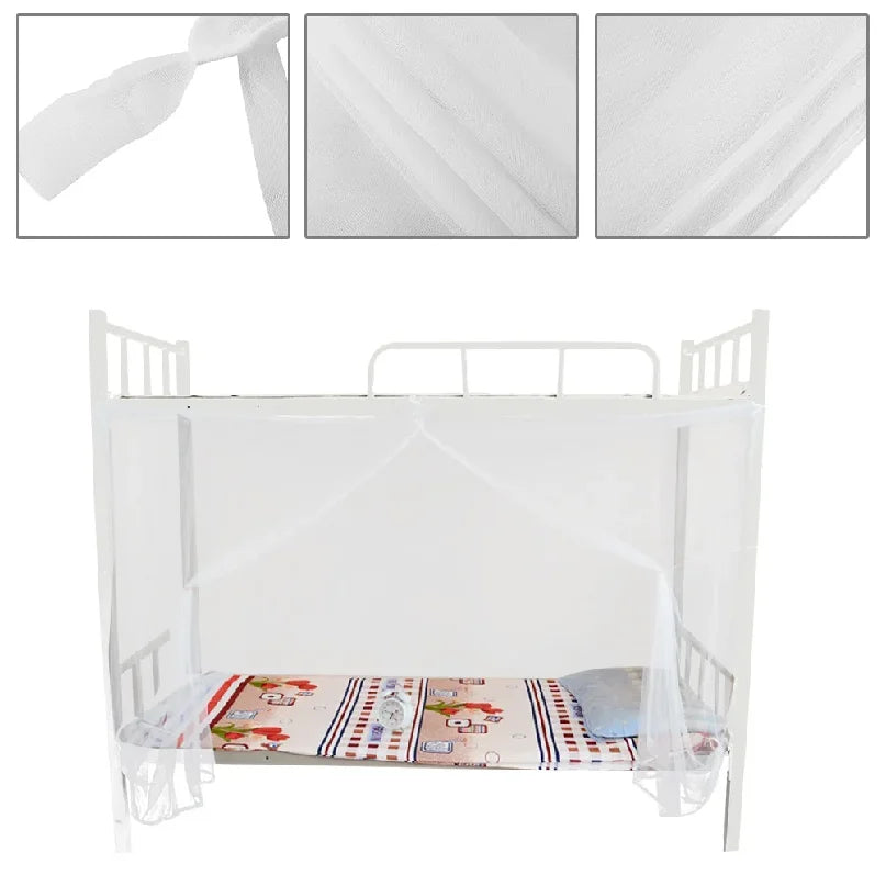 Mosquito Net for Bed Full Queen Size | 4 Corner Post Canopy Netting White