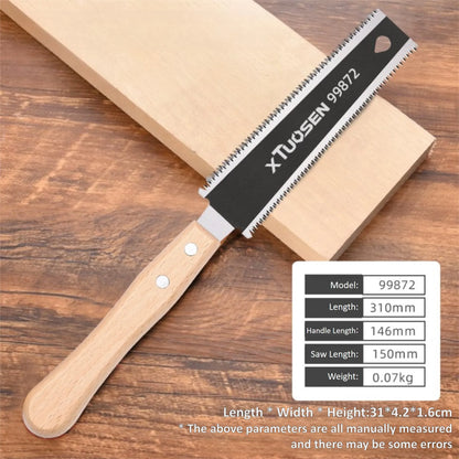 6-Inch Double-Sided Hand Saw | Flexible Flush Cutting Saw for Woodworking
