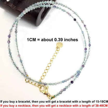 Faceted Gemstone Bead Choker Necklace and Bracelet Set | Natural Stone Jewelry for Men and Women