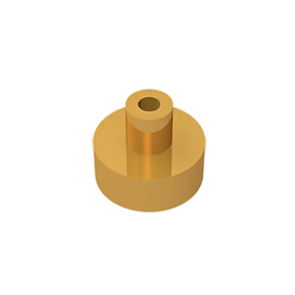 Gobricks Tile Round 1x1 with Bar and Pin Holder | Compatible Building Block