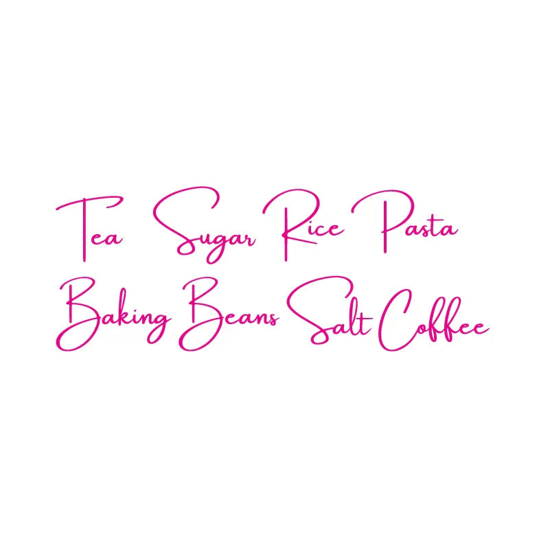 Kitchen Canister Labels Sticker Set | Waterproof Vinyl Decals for Tea Coffee Sugar