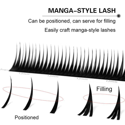 Winky Beauty 07 C/D Wet Eyelash Extension | Manga Wispy Spikes Lashes for Cosplay
