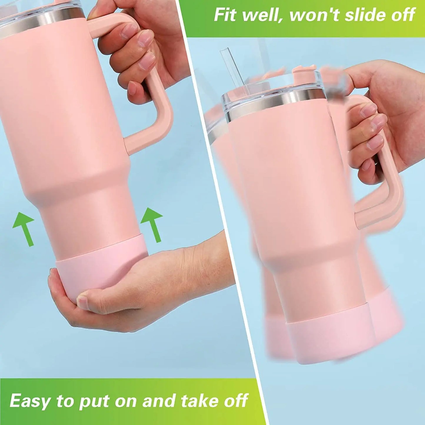 75mm Silicone Boot Bottom Sleeve Cover for Stanley 40oz Tumbler Quencher | Protective Cup Accessory