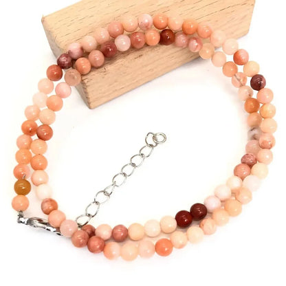 2025 Natural Stone Crystal Choker Necklace | 4mm Bohemian Adjustable Choker