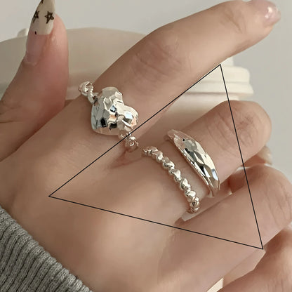 VENTFILLE 925 Sterling Silver Flower Lace Ring | Korean Fashion Adjustable CZ Ring