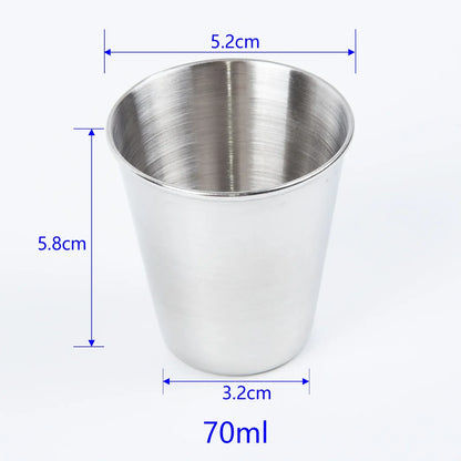 Stainless Steel Mini Cup Set | Portable Travel Drinkware