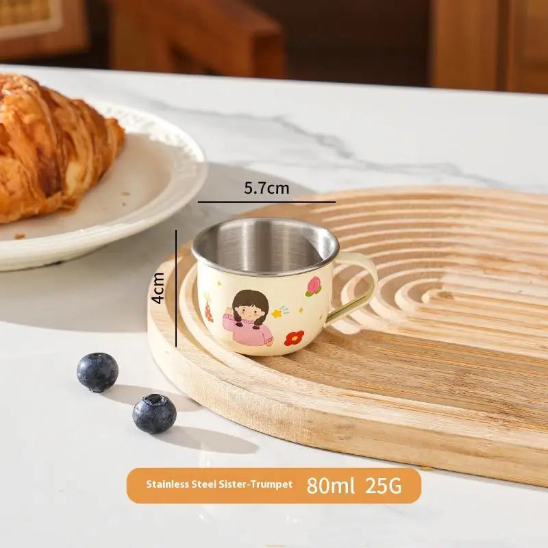 Kids Stainless Steel Water Cup | Anti-Scalding Mini Mug 80/220ml