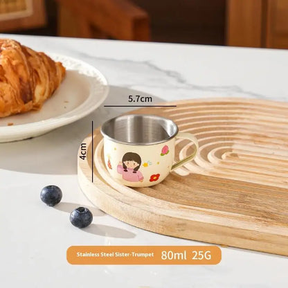 Kids Stainless Steel Water Cup | Anti-Scalding Mini Mug 80/220ml