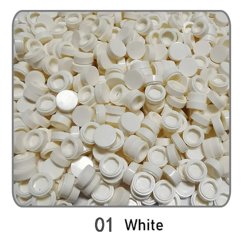 1000Pcs Tile 1x1 Round Building Blocks | 52 Color DIY Educational Creative Toy Set