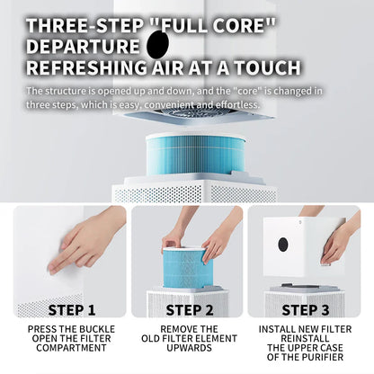 MIJIA Smart Air Purifier 4 Lite LED Display Quadruple Purification Aldehyde Removal Home Air Ionizer 35.8dB(A) Low noise