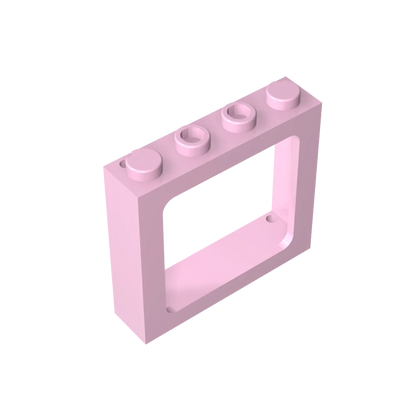 Gobricks Window 1 x 4 x 3 Train with Shutter Holes and Solid Studs on Ends | Compatible Building Block