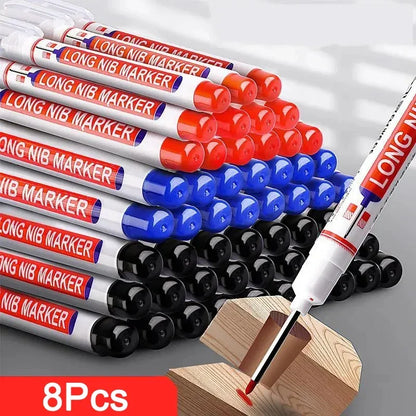 20mm Deep Hole Long Nib Markers Set | Multi-Purpose Perforating Pen for Metal, Wood, and Glass
