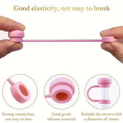 Stanley Straw Cap Set | Silicone Dustproof Straw Cover for 10mm Round Straws