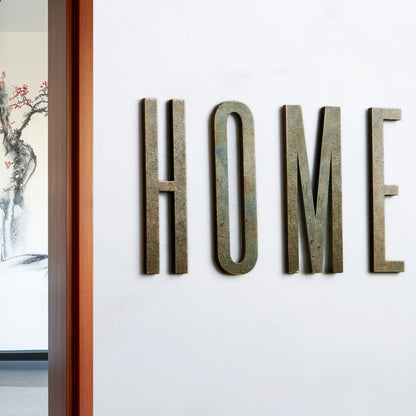 Bronze Self Adhesive House Number Metal English Alphabet Letters for Apartment Room Door Plate Table Mailbox Number Stickers 7cm