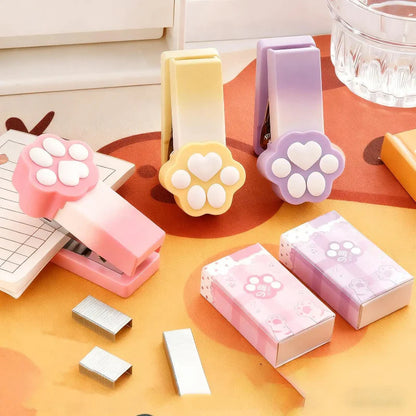 Kawaii Pastel Cat Paw Stapler