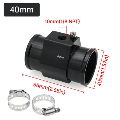 2026 Car Water Temp Gauge Radiator Temperature Water Temp Joint Pipe Sensor 40mm 38mm 36mm 34mm 32mm 30mm 28mm Hose Adapter