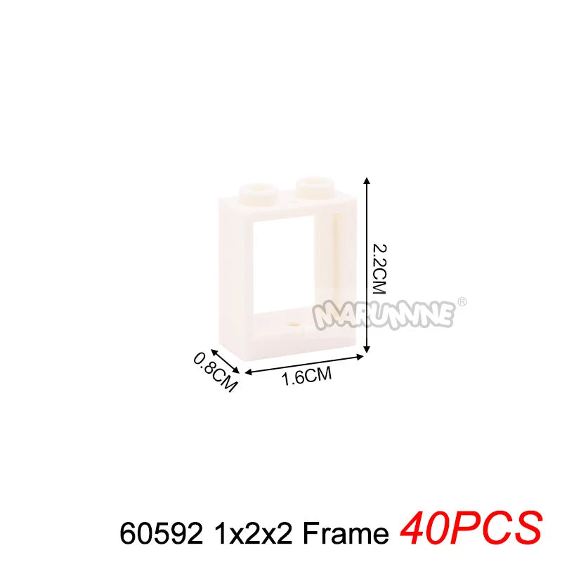 Marumine Window and Door Building Blocks | Compatible City House Parts Set