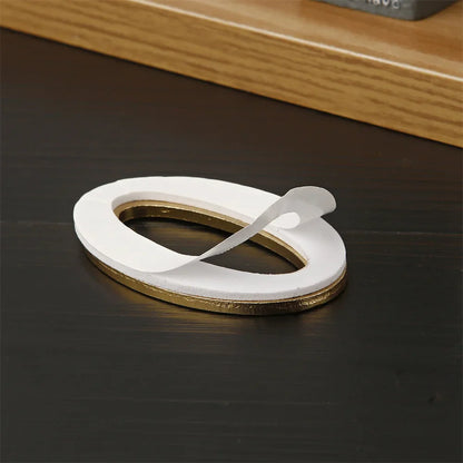 Golden Metal Door Number with Backing Adhesive 7*4cm House Number Apartment Door Number for Outdoor Hotel Home Mailbox Label